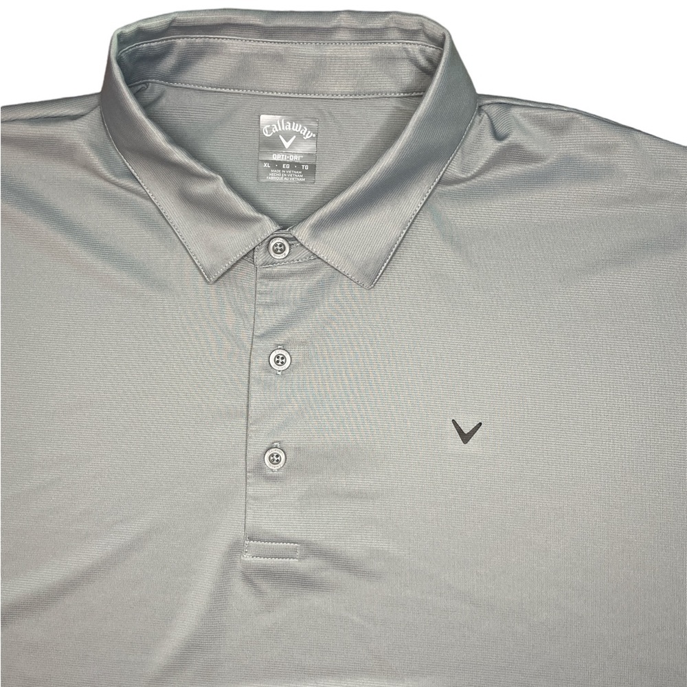 Callaway Opt Dri Gray Men’s Golf Polo Size XL Casual Polyester Golfing‎ Polo